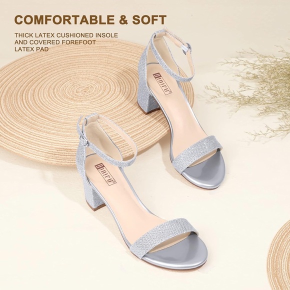 IDIFU Women's Cookie-LO Low Block Heels Chunky Sandals Ankle Strap - Picture 2 of 14